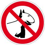 Verbotszeichen - Kampfhunde verboten