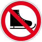 Verbotszeichen - Schlittschuhlaufen verboten
