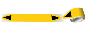 Rohrmarkierer für LabelMax 21x155(LRM30)| 175Stk./Rolle| gelb, schwarze Spitzen