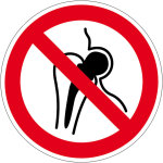 Verbotszeichen - Kein Zutritt für Personen mit Implantaten aus Metall