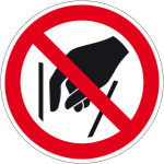 Verbotszeichen - Hineinfassen verboten