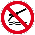 Verbotszeichen - Kopfsprung verboten