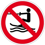 Verbotszeichen - Wasserski-Aktivitäten verboten