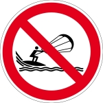 Verbotszeichen - Kitesurfen verboten