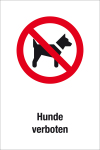Verbotsschild - Hunde verboten