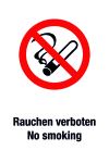 Verbotsschild - Rauchen verboten/ No Smoking