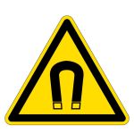 Warnzeichen - Warnung vor magnetischem Feld