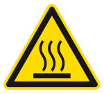 Warnzeichen - Warnung vor heißer Oberfläche
