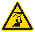 Warnzeichen - Warnung vor Hindernissen im Kopfbereich