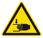 Warnzeichen - Warnung vor Handverletzungen