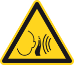 Warnzeichen - Warnung vor unvermittelt auftretendem lauten Geräusch