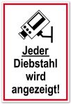 Zutrittsschild - Jeder Diebstahl wird angezeigt!