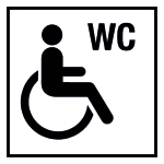 Türkennzeichnung - WC barrierefrei