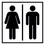 Türkennzeichnung - WC Damen | Herren