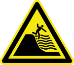 Warnzeichen - Warnung vor steil abfallenden Strand