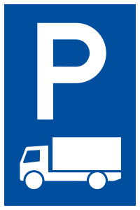 Blechschild Hinweis 30x40 cm Parkschild Nur für LKW Deko Schild