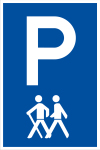 Parkplatzschild - Parkplatz für ältere Menschen
