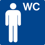 Swimming pool sign - WC men