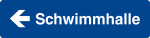 Schwimmbadschild - Schwimmhalle links