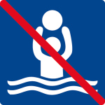 Swimming pool sign - Ball games prohibited