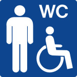 Schwimmbadschild - Barrierefreies WC Herren