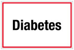 Hospital and practice sign - diabetes