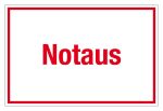 Schild für Gas- und Heizungsanlagen - Notaus