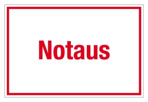 Schild für Gas- und Heizungsanlagen - Notaus - Aluminium Selbstklebend - 30 x 45 cm