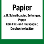 Wertstoffkennzeichen - Papier