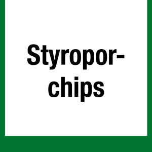 Wertstoffkennzeichen - Styroporchips - Kunststoff Selbstklebend  - 25 x 25 cm