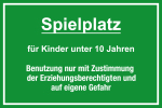 Spielplatzschild - Spielplatz