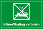 Spielplatzschild - Inline-Skating verboten