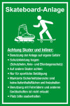 Spielplatzschild - Skateboard-Anlage