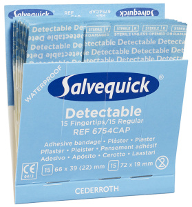 Salvequick Blue Detectable Pflastermix