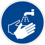 Gebotszeichen - Hände waschen