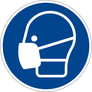 Gebotszeichen - Maske benutzen - Kunststoff - Ø 5 cm