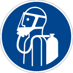 Breathing symbol - Use ambient air independent respiratory protection