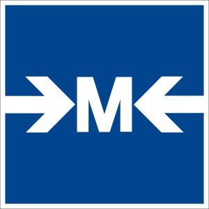 Gebotszeichen - Meldestelle - Kunststoff - 5 cm