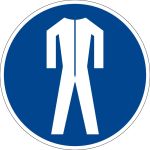 Gebotszeichen - Schutzkleidung benutzen