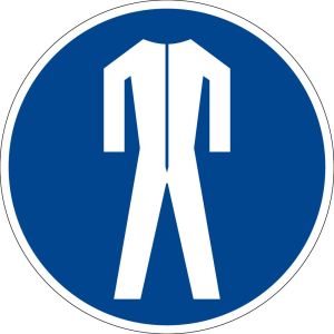 Gebotszeichen - Schutzkleidung benutzen - Kunststoff - Ø 5 cm