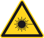 Warnzeichen - Warnung vor Laserstrahl