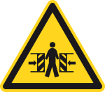 Warnzeichen - Warnung vor Quetschgefahr