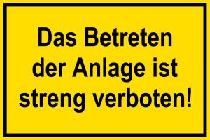 Warnschild - Betreten verboten! - Kunststoff - 20 x 30 cm