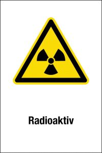 Warnschild - Radioaktiv - Kunststoff - 20 x 30 cm
