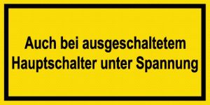 Warnschild - Spannung - Kunststoff - 20 x 30 cm