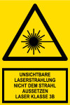 Warnschild - Unsichtbare Laserstrahlung