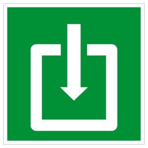 Fluchtwegschild - Eingang - Kunststoff - 5 x 5 cm