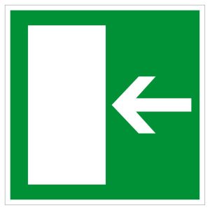 Fluchtwegschild - Rettungsweg links / rechts - Kunststoff - 5 x 5 cm