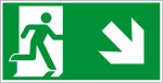 Escape route sign - escape route on the right