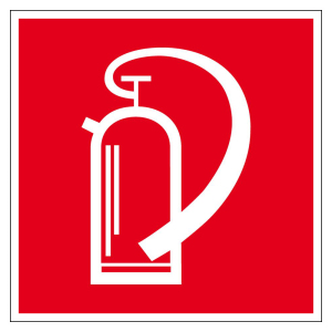 Brandschutzzeichen - Feuerlöscher - Aluminium selbstklebend, langnachleuchtend - 20 x 20 cm